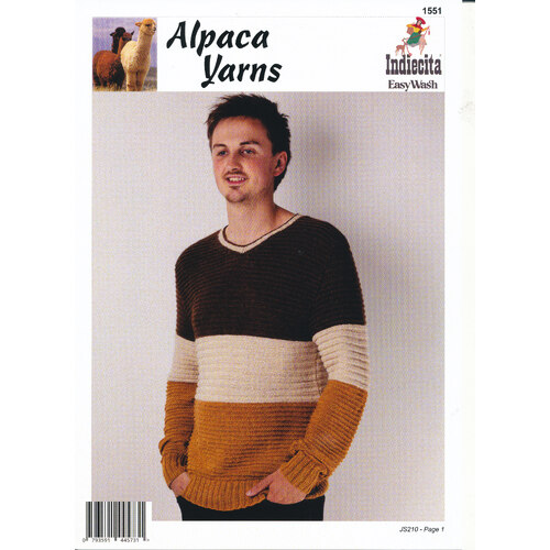 1551 - Mans Sweater in Indiecita Easy Wash