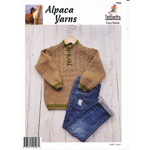 JS206 - Kids Sweater in Indiecita Easy Wash 1556