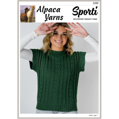 Sporti Cable Vest - Pattern Only - 2209