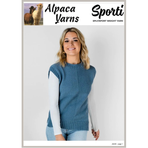 Sporti Texture Vest - Pattern Only - 2208