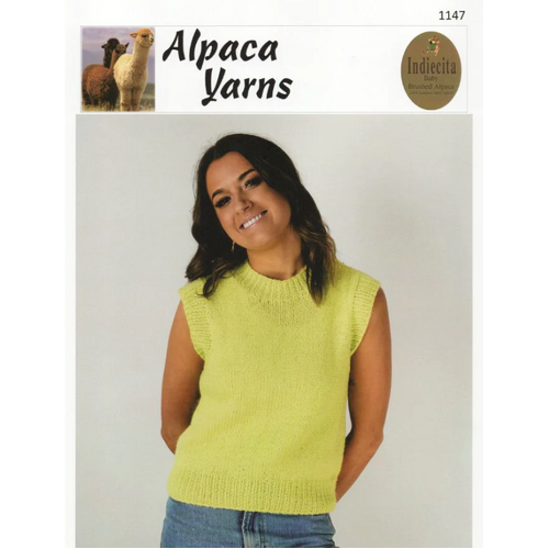 1147 - Alpaca Yarns Indiecita Neon Vest Knitting Pattern