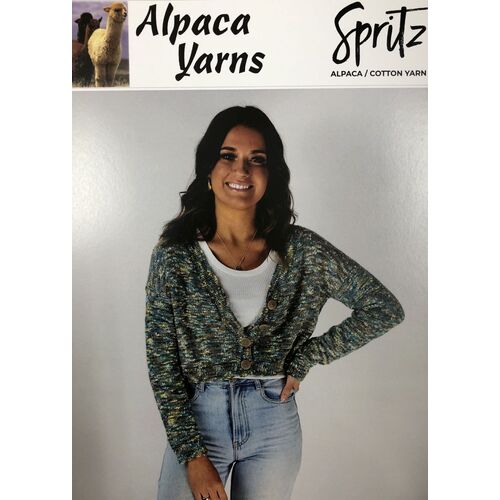 2304 - Alpaca Yarns Spritz Easy Cardigan Knitting Pattern