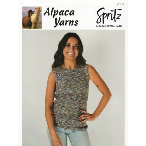 2305 - Alpaca Yarns Spritz Throw Over Top Knitting Pattern