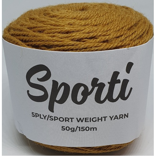 Alpaca Yarns - Sporti 5 Ply Sport Weight Yarn Colour 1168 Mustard