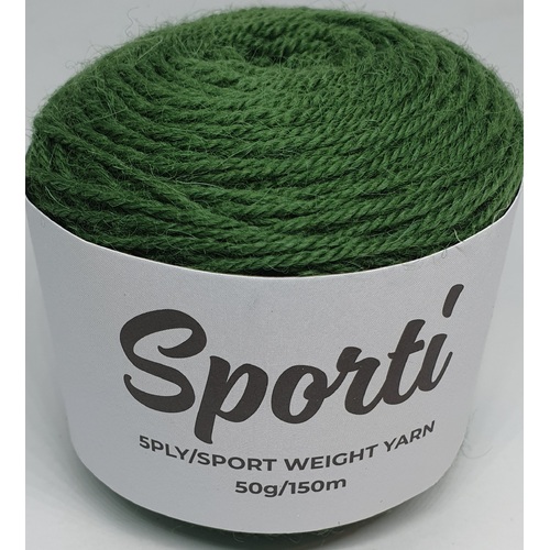 Alpaca Yarns - Sporti 5 Ply Sport Weight Yarn Colour 1350 Green