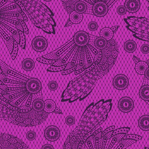 Fabric - Night Shade (Deja Vu) PWTP207-Raven Lace