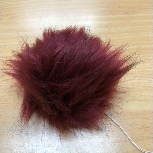 Pom Pom Faux Fur Claret