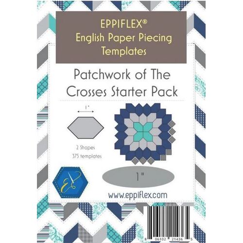 English Paper Piecing Template - Patchwork of the Crosses Starter Pack 1"