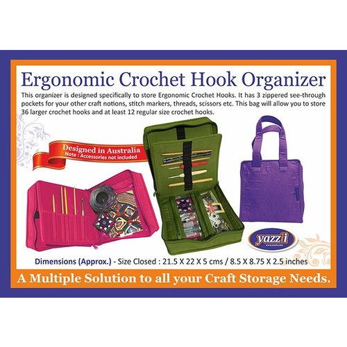 Ergonomic Crochet Hook Organizer Purple CA245P