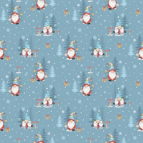 Fabric - Winter Gonks COL 102 Blue