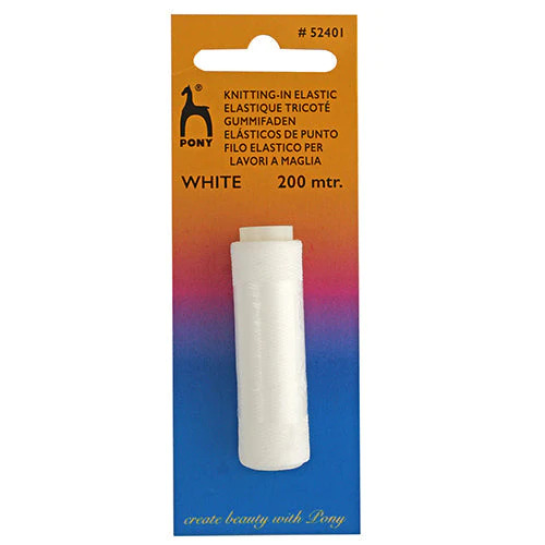 Pony Knitting-in-Elastic White 200m