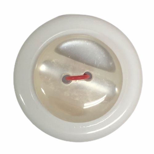Button -  20mm Round Pearl Cream