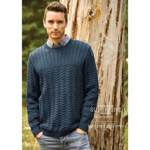 Superfine Men's Textured Pullover 462