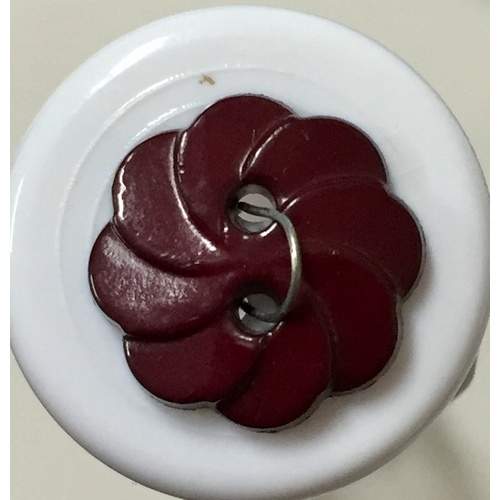 Button - 15mm Purple Flower