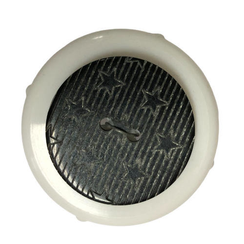 Button - 26mm Black Stars and Stripes