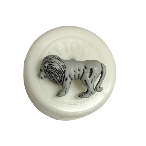 Button - 16mm Button - Grey Lion