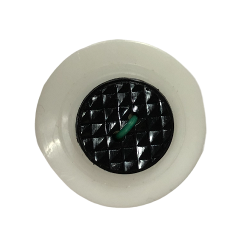 Button - 15mm Black textured