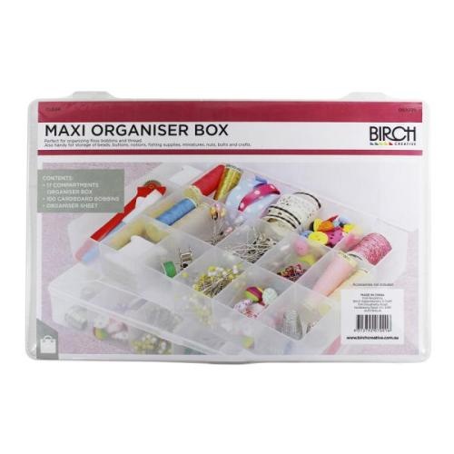 Birch Maxi Organiser Box - Clear - Empty