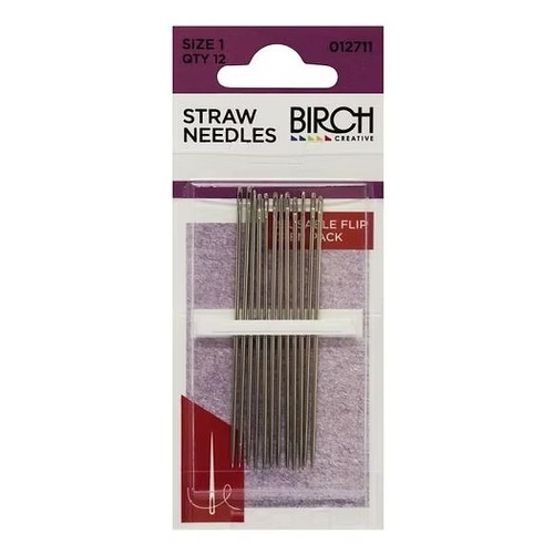 Birch Straw Needles 12 Pack Silver 1