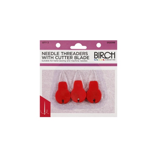 Needle Threader with Cutter Blade - Pack of 3