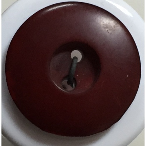 Button - 21mm Rust Brown Round Col.54