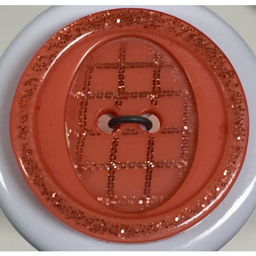 Button - 23mm Orange/Silver Col.90
