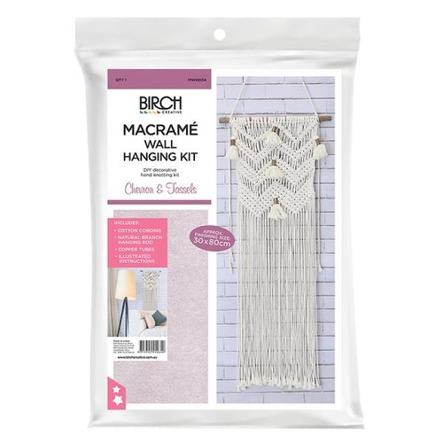 Macrame Wall Hanging Kit - Chevron & Tassels