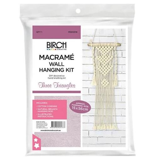 Macrame Wall Hanging Kit - Three Triangles