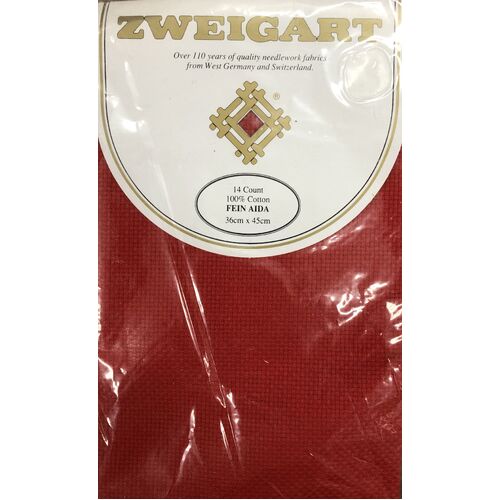 Zweigart 14 Count Aida Pack - Red