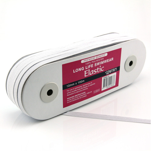 Uni-Trim Long Life Swimwear Elastic 6mm White