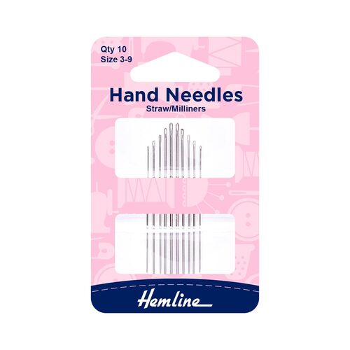 Hemline Hand Needles Straw/Milliner