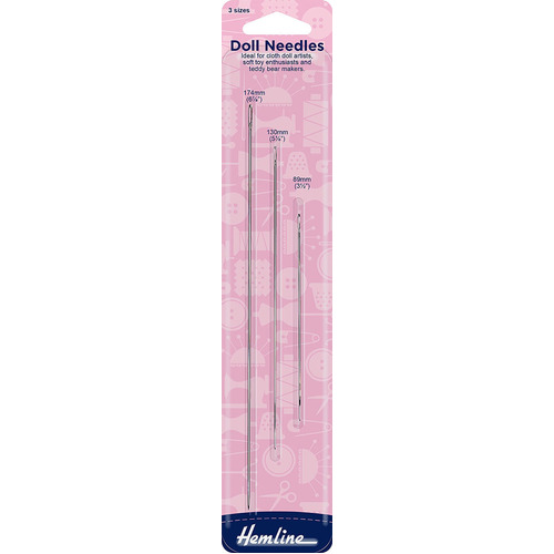 Hemline Doll Needles - 3 pack