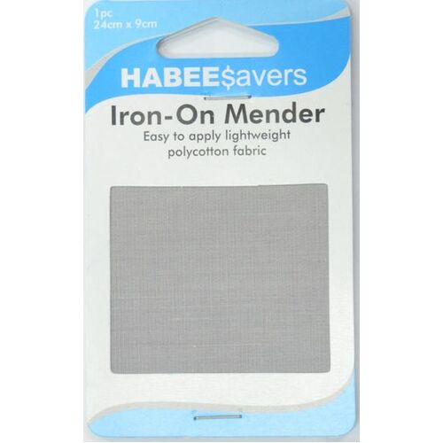 Habeesavers Iron-On Menders Light Weight - Grey