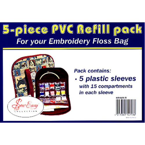 Embroidery Floss Bag 5 Piece PVC Refill Pack