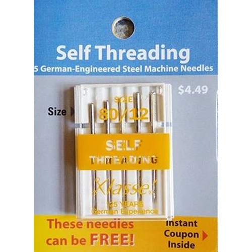 Self Threading Machine Needles #80/12