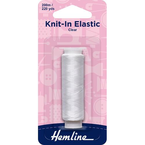 Hemline Knit In Elastic Clear