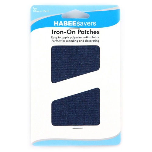 Habeesavers Iron-On Patches - Mid Denim