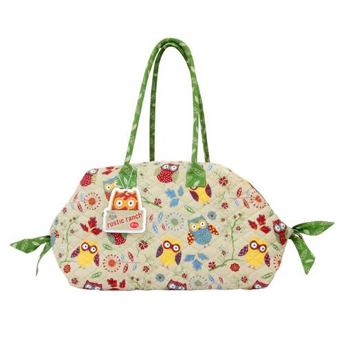Knitting Carry All - Rustic Ranch Owls