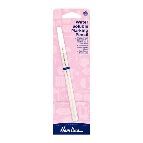 Hemline Water Soluble Marking Pencil - White