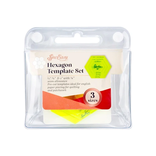 Sew Easy Hexagon Template Set – 6 Pieces