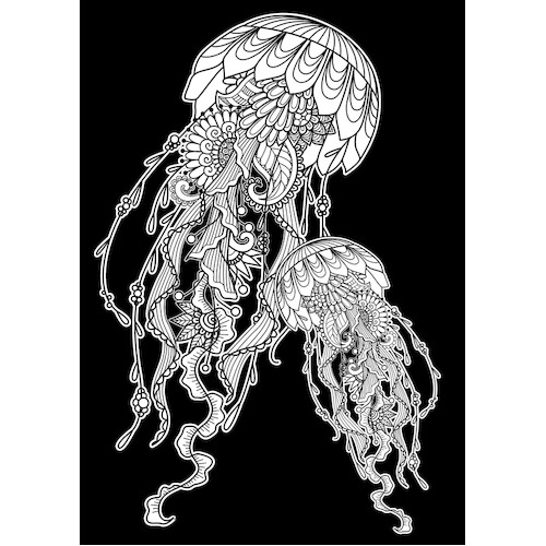 Velvet Poster Art - Jellyfish