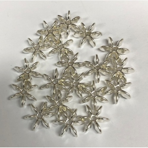 Star Bead - Metallic Silver 12mm