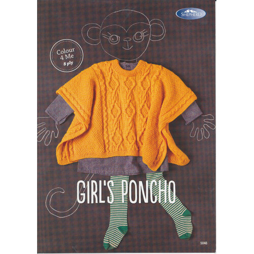 5048 - Girl's Poncho 8 Ply