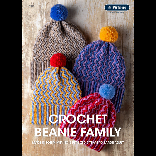 Crochet Beanie Family #9006