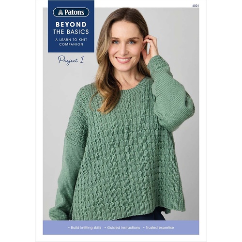 Patons 4001 - Beyond the Basics Project 1 Texture Body Jumper Book