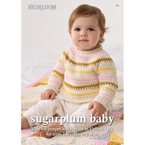 Sugarplum Baby Crochet Jumper & Blanket #703