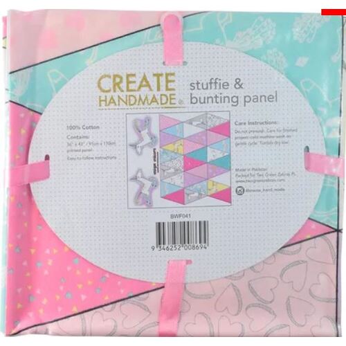 Stuffie & Bunting Panel - Unicorn