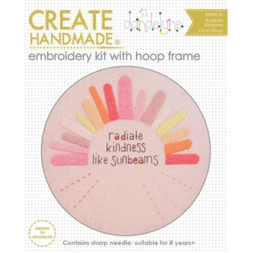 Embroidery Kit With Hoop Frame - Radiate Kindness BWN131