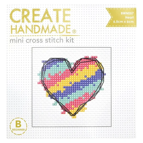 Heart Mini Cross Stitch Kit BWN057