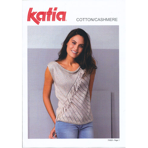 TX520 - Lace Top with Tassels in Katia Cotton/Cashmere